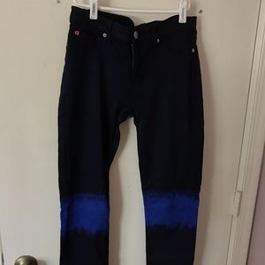 Hudson krista sskinny jeans with blue dyed knee